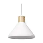 Ledvance Decor Gips/Stahl/Holz Pendelleuchte Weiß | Geeignet für E27