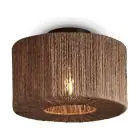 Good&Mojo Deckenleuchte Iguazu Jute Braun | Geeignet für 1x E27 